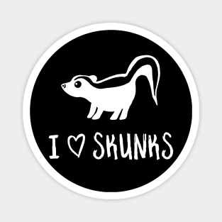 I Heart Skunks for Skunk Lovers Magnet